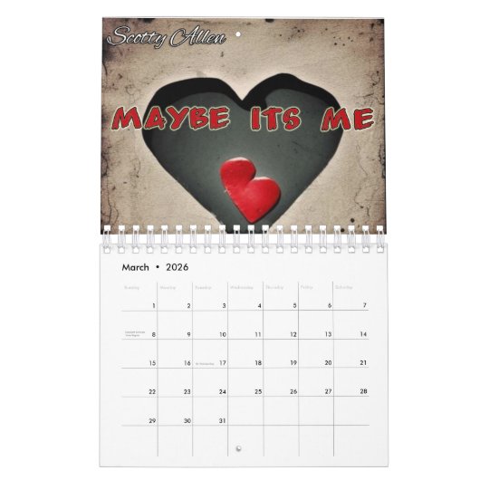 Offiziell Scotty Allen 2024 Spiral Calendar Kalender (Mär 2026)