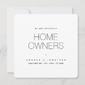 Offiziell sind wir Zuhause-Besitzer Moderne Ankünd Ankündigung (Vorderseite)