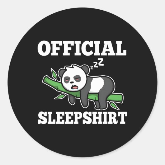 Offiziell Sleep Panda Runder Aufkleber (Vorderseite)