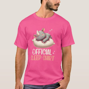 Offiziell Sleepshirt Rhino PJ Schlafen Napping Paj T-Shirt