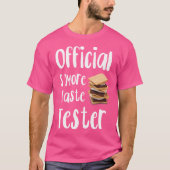 Offiziell S'More Taste Tester Campfire Smores Leck T-Shirt (Vorderseite)