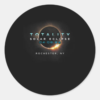 Offiziell Solar Eclipse 2024 Rochester Runder Aufkleber