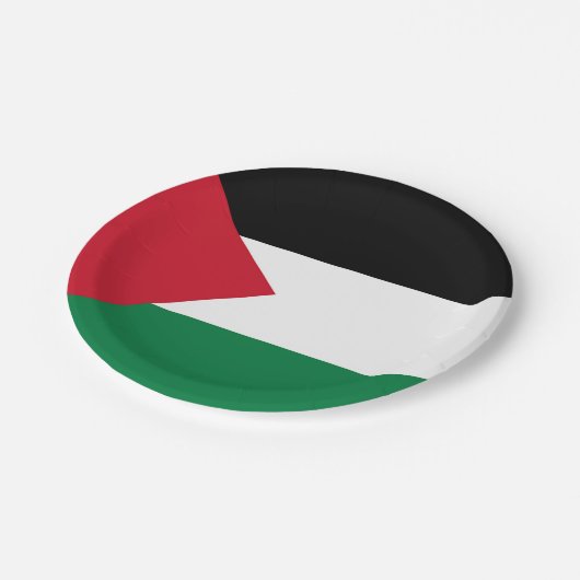 offiziell Staat der palästinensischen Landesflagge Pappteller (Schrägansicht)
