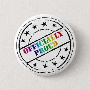"Offiziell stolz" Gay Pride Button