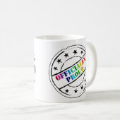 "Offiziell stolz" Gay Pride Kaffeetasse (VorderseiteRechts)