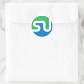 Offiziell StumbleUpon-Logo Runder Aufkleber (Tasche)