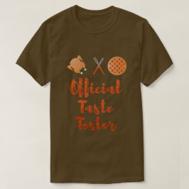 Offiziell Taste Tester Erntedank Glitzer T-Shirt