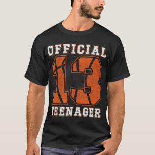 Offiziell Teenager 13. Geburtstag Junge Party Bask T-Shirt