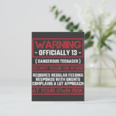 Offiziell Teenager zum 13. Geburtstag 13-jähriges  Postkarte (Stehend Vorderseite)