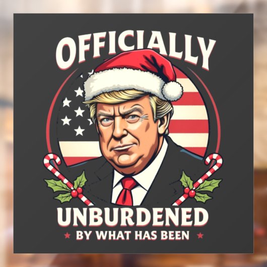 Offiziell unbelastet durch das, was Trump 47. Fensteraufkleber (Blatt 2)