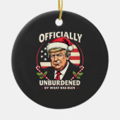 Offiziell unbelastet durch das, was Trump 47. Keramik Ornament (Vorne)