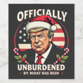 Offiziell unbelastet durch das, was Trump 47. Weinetikett (Einzelnes Label)