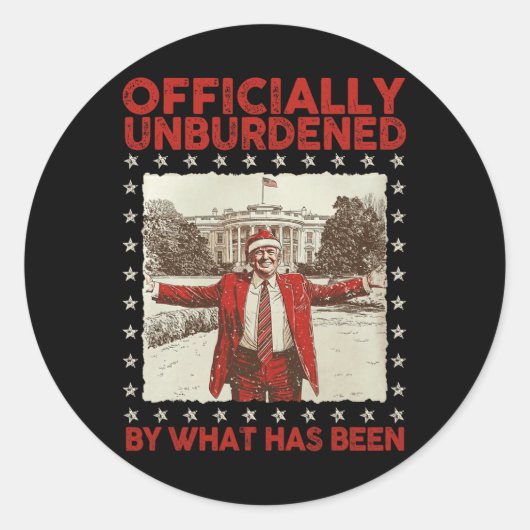 Offiziell unbelastet durch das, was Trump Victo wa Runder Aufkleber (Vorderseite)