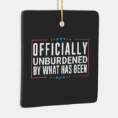 Offiziell unbelastet durch das, was Trump war Keramikornament (Rechts)