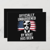 Offiziell unbelastet durch das, was Trump war Postkarte (Vorne/Hinten)