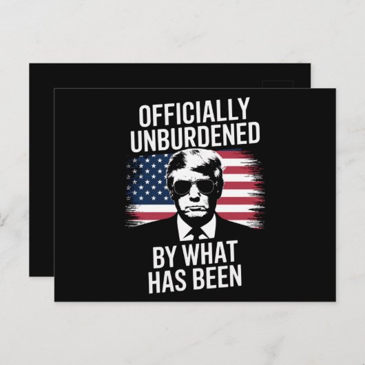 Offiziell unbelastet durch das, was Trump war Postkarte (Vorne/Hinten)