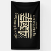 Offiziell unbelastet durch Trump 45 47 Banner (Vertikal)