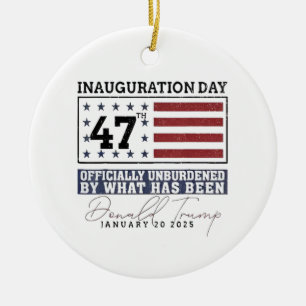 Offiziell unbelastet durch Trump 47 Keramik Ornament