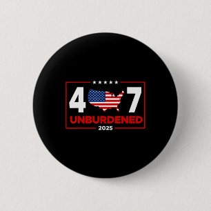 Offiziell unbelasteter Donald Trump, der 47. Präsi Button