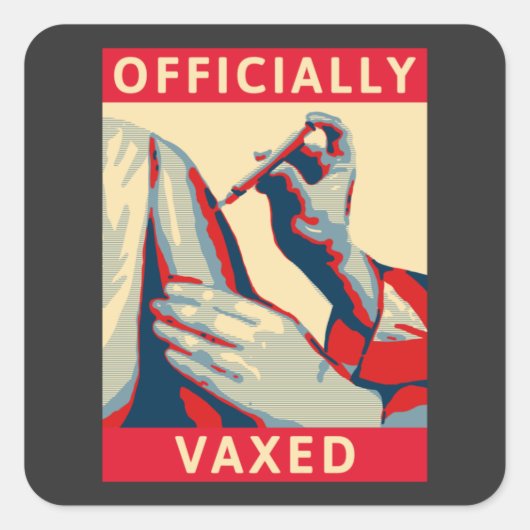 Offiziell vaxed quadratischer aufkleber (Vorderseite)
