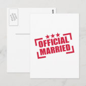 Offiziell Verheiratet Postkarte (Vorne/Hinten)