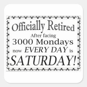 Offiziell zurückgezogen quadratischer aufkleber