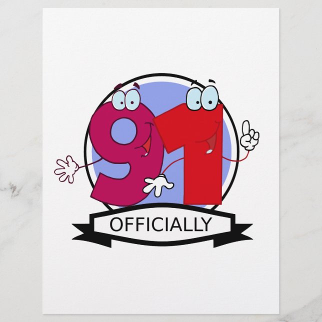 Offizielle 91 Birthday Banner (Vorderseite)