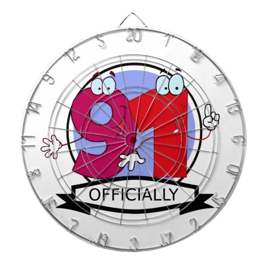 Offizielle 91 Birthday Banner Dartscheibe (vorne)