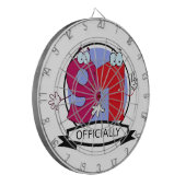 Offizielle 91 Birthday Banner Dartscheibe (Vorderseite Links)