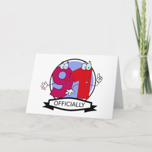 Offizielle 91 Birthday Banner Karte