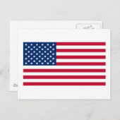 Offizielle amerikanische Flagge Postkarte (Vorne/Hinten)