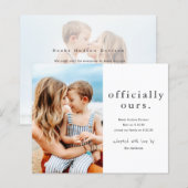 Offizielle Ankündigung der Adoption des Fotos (Vorne/Hinten)