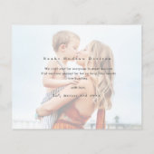 Offizielle Ankündigung der Adoption des Fotos (Rückseite)