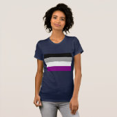 OFFIZIELLE ASEXUALE STOLZ-FLAGGE T-Shirt (Vorne ganz)