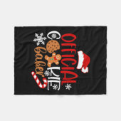 Offizielle Backsnowflakes Weihnachten Weihnachten Fleecedecke (Vorderseite (Horizontal))