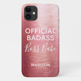Offizielle Badass Boss Babe Metallic Rose Gold Nam Case-Mate iPhone Hülle