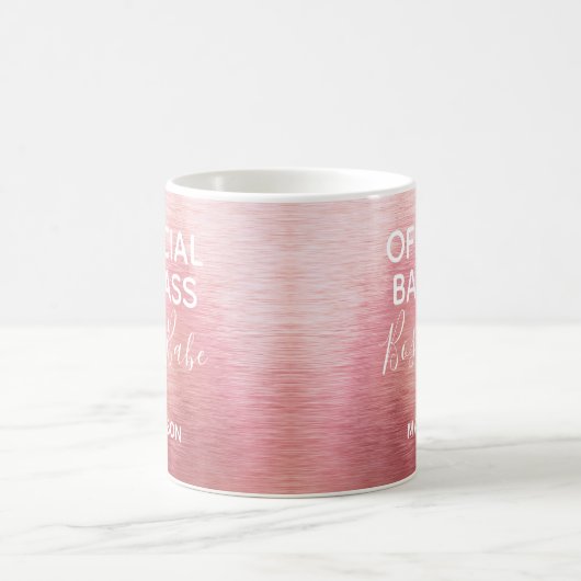 Offizielle Badass Boss Babe Metallic Rose Gold Nam Kaffeetasse (Mittel)