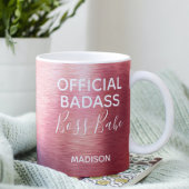 Offizielle Badass Boss Babe Metallic Rose Gold Nam Kaffeetasse