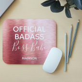 Offizielle Badass Boss Babe Metallic Rose Gold Nam Mousepad