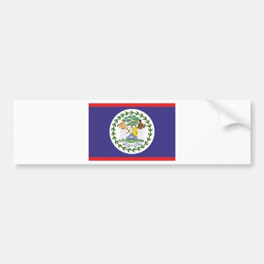 Offizielle Belize-Flagge Autoaufkleber (Vorne)