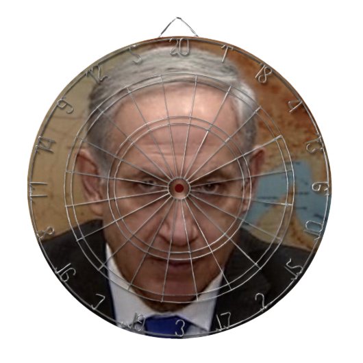 offizielle Benjamin-Netanyahu-Dartscheibe Dartscheibe (vorne)