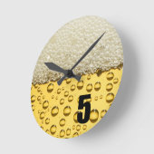 Offizielle Bier-Runde Runde Wanduhr (Winkel)
