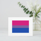 OFFIZIELLE BISEXUELLE PRIDE-FLAGGE POSTKARTE (Stehend Vorderseite)