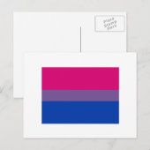 OFFIZIELLE BISEXUELLE PRIDE-FLAGGE POSTKARTE (Vorne/Hinten)