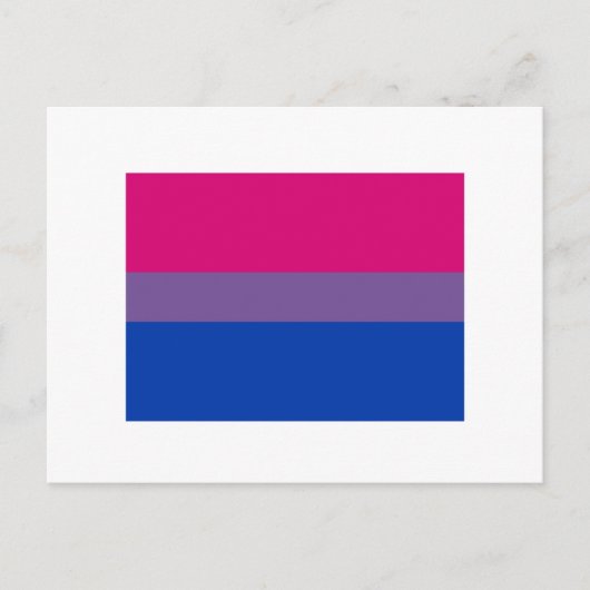 OFFIZIELLE BISEXUELLE PRIDE-FLAGGE POSTKARTE (Vorderseite)