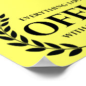 Offizielle Blätter Witziges Poster-Zeichen Poster (Ecke)