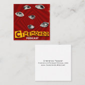 Offizielle Cinemondo Geschäfts-Karten Quadratische Visitenkarte (Vorne/Hinten)