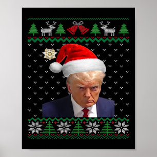 Offizielle Donald Trump Tasse Shot Ugly Weihnachte Poster