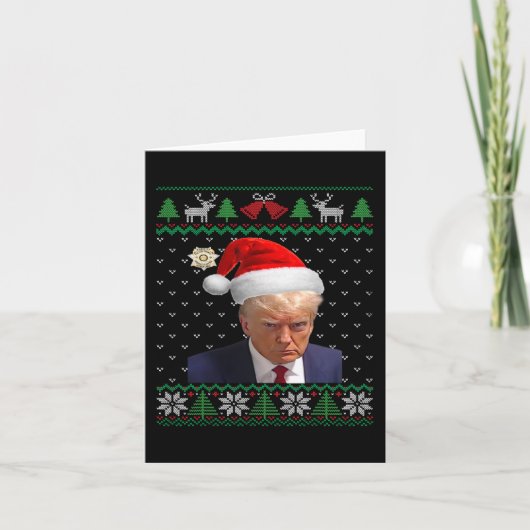 Offizielle Donald Trump-Tasse Ugly Christmas Karte (Vorderseite)