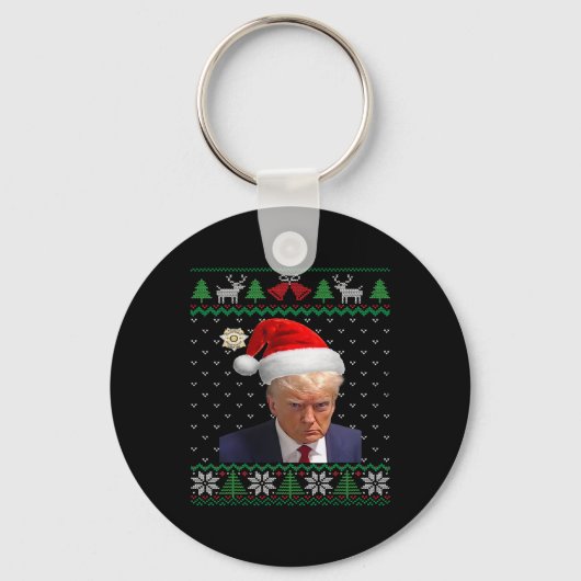 Offizielle Donald Trump-Tasse Ugly Christmas Schlüsselanhänger (Vorderseite)